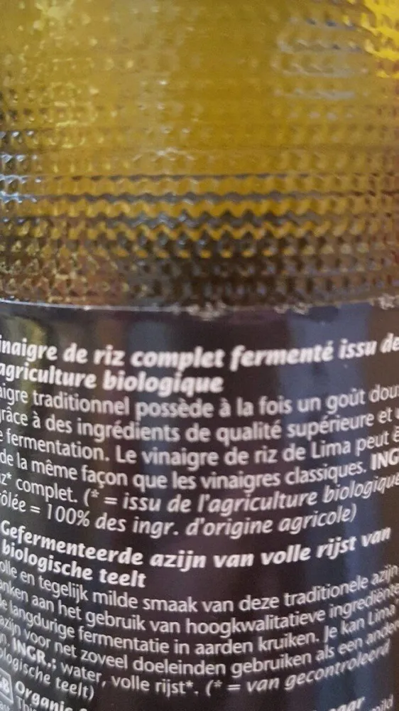Vinaigre De Riz Complet Bio Genmai Su 4,3 250ML  Lima