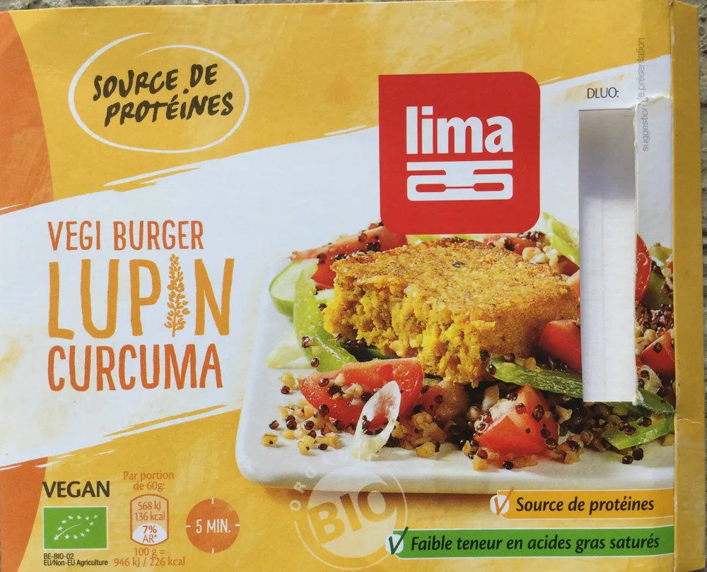 Vegi Burger Lupin Curcuma