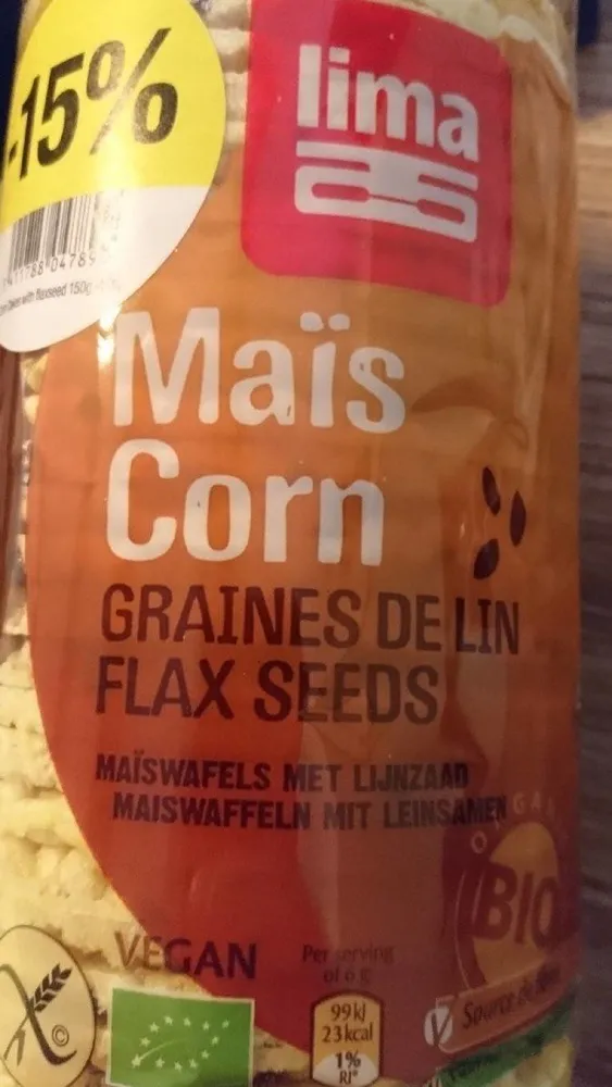 Galette de maïs aux graines de lin