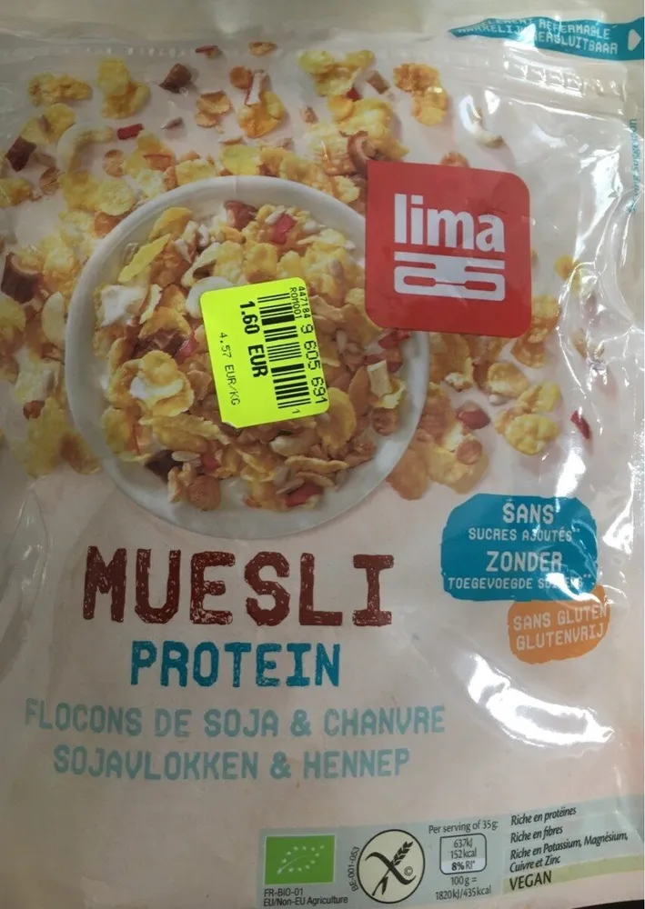 Muesli protein soja chanvre