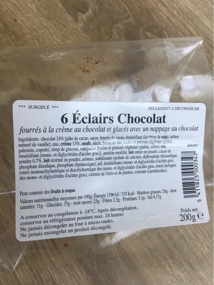 6 éclairs chocolat