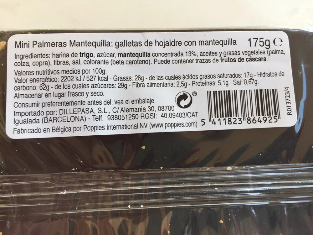 Mini Palmeras Mantequilla