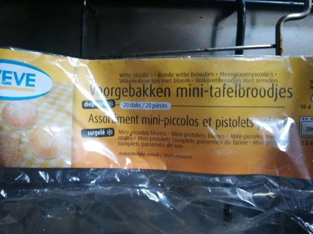 Voorgebakken mini-tafelbroodjes