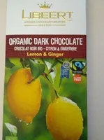 Organic dark chocolate noir bio citron gingembre