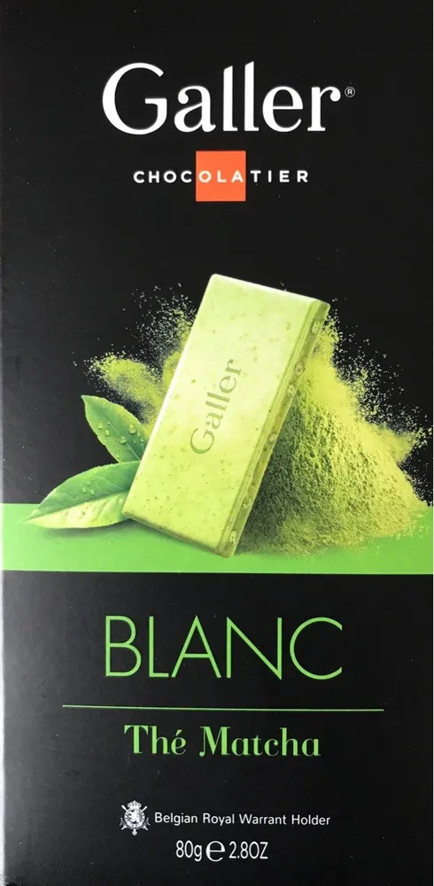 Tablette Chocolat Blanc Thé Matcha