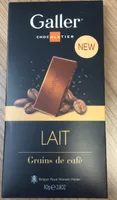 Tablette Galler Lait Grains de café