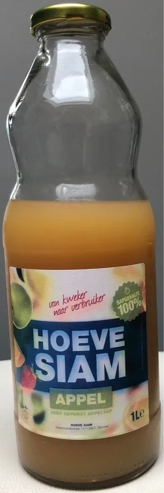 Jus de pomme de la ferme Hoeve Siam Zillebeke