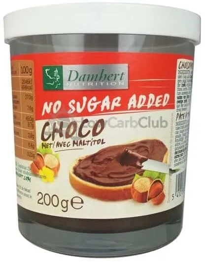 Damhert Suikervrij Chocopasta Hazelnoot