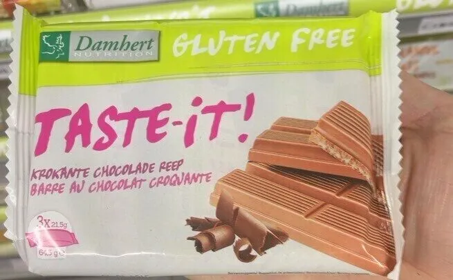 Krokante chocolade reep