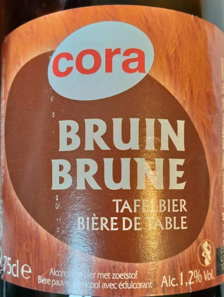 Bière de table brune
