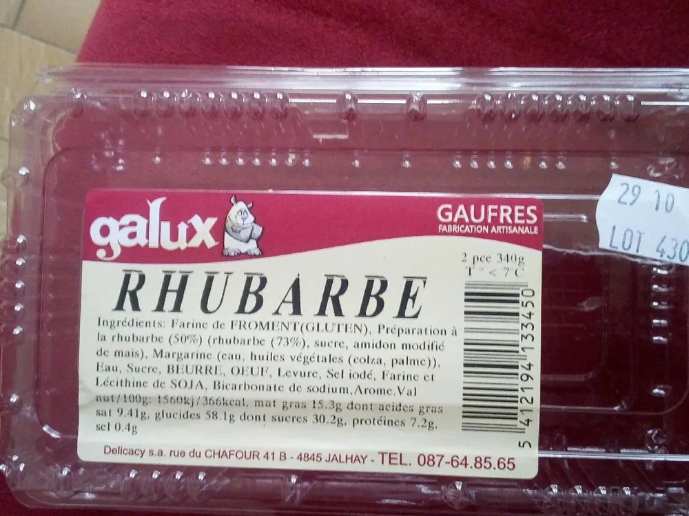 Gaufres Rhubarbe
