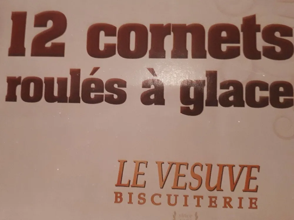 Cornets  roulés à glace