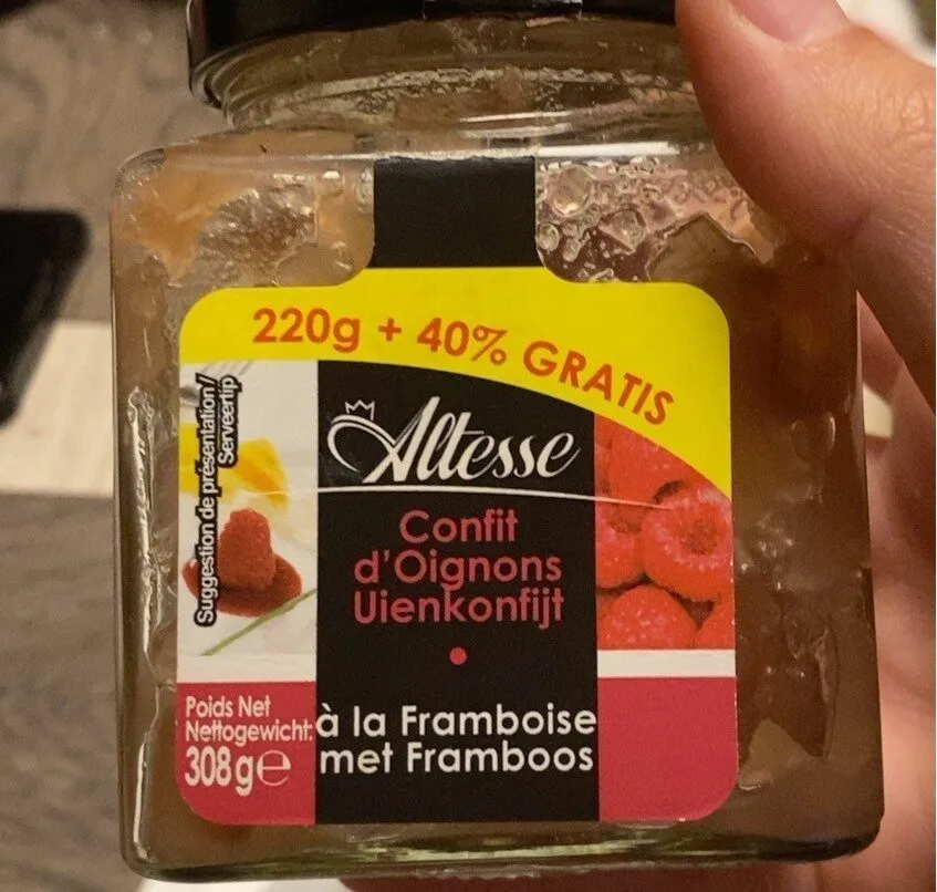 Confit d’oignons framboises