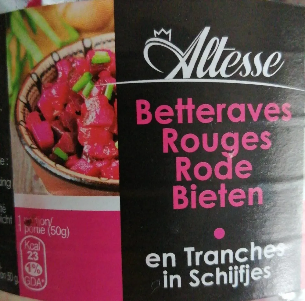 Betteraves rouges en tranches