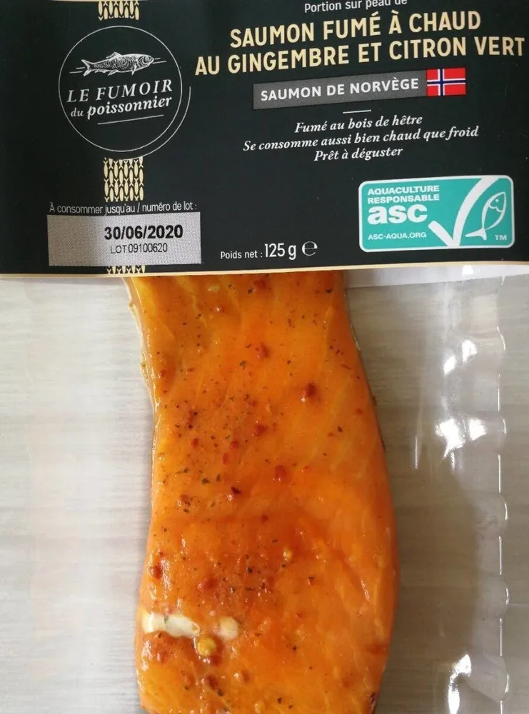 Saumon fumé gingembre citron vert