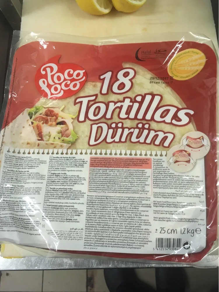 1.20KG 18 Tortillas 25CM Poco Loco