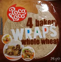4 Bakery Wraps Whole Wheat
