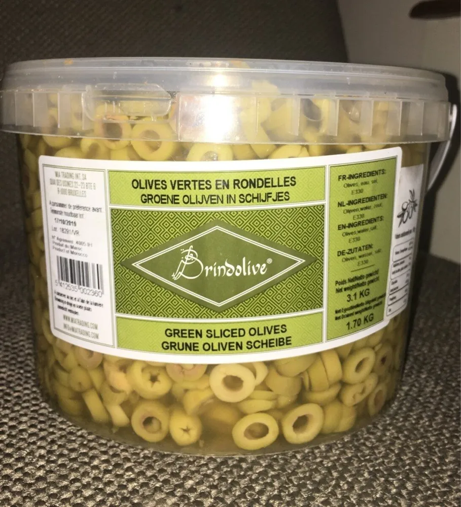 Olives verte en rondelles
