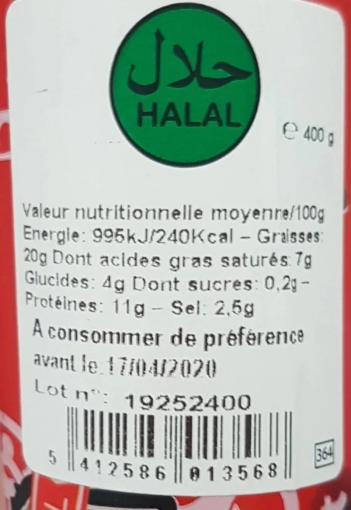 Saucisson Halal