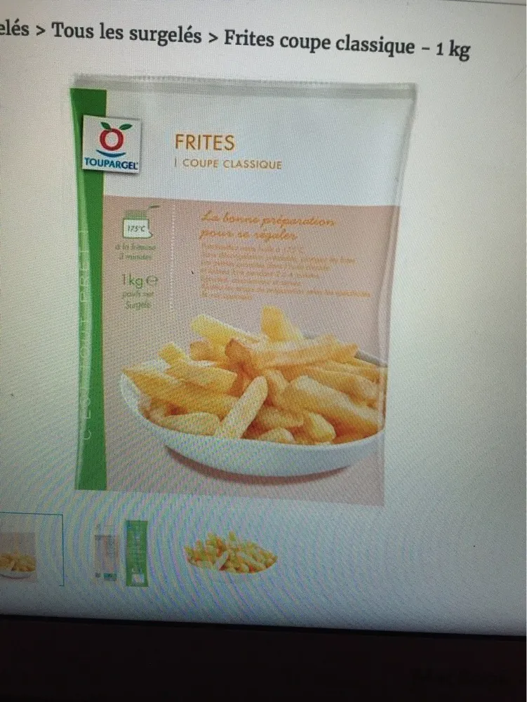 Frite coupe classique