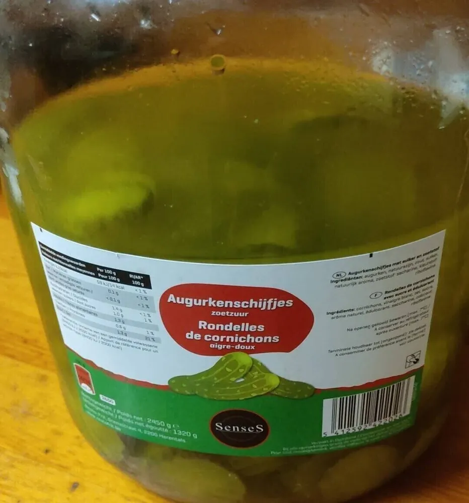 Cornichon en rondelles aigre doux