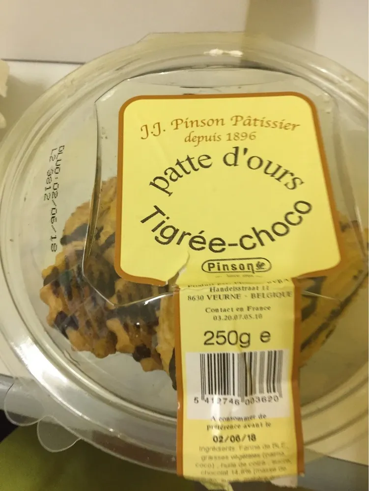 Patte d'ours tigrée-choco