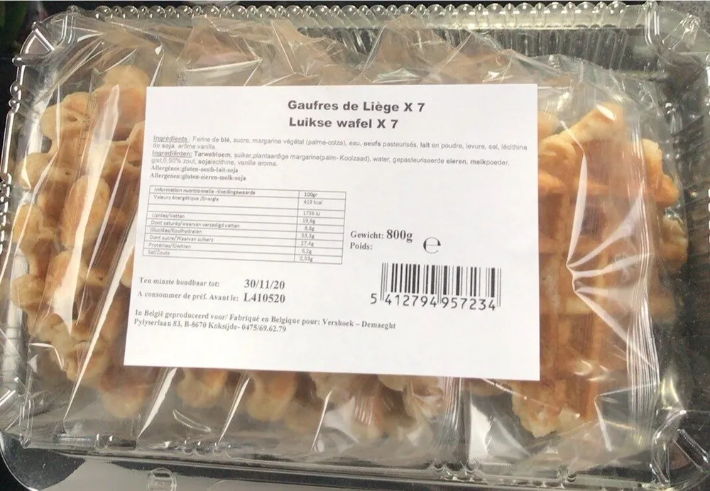 Gaufres de liege X7