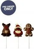 Chocolate Reindeer, Gingerbread Man and Santa Pops