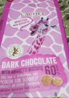 Dark chocolate with amaretti biscuits