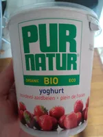 Bio yoghurt boordevol aardbeien