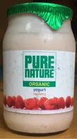 Organic raspberry yogurt