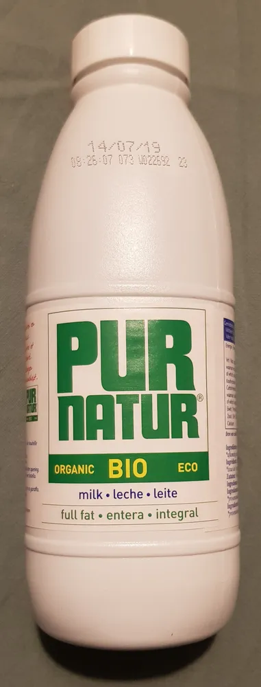 Leche Entera Bio 1L Purnatur