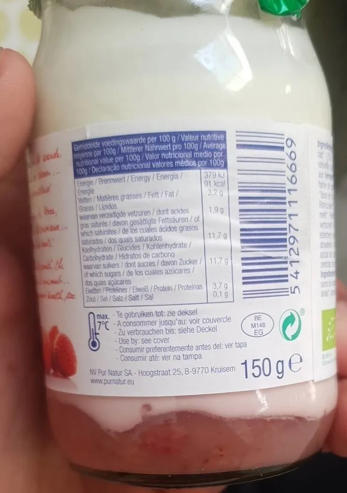Purnatur yoghurt