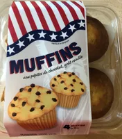 Muffins aux pepites de chocolat, goût vanille