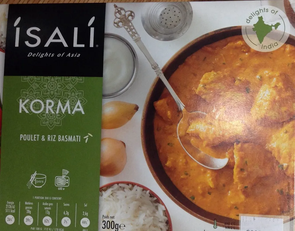 Poulet Korma et Riz Basmati