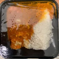 Poulet madras curry et riz