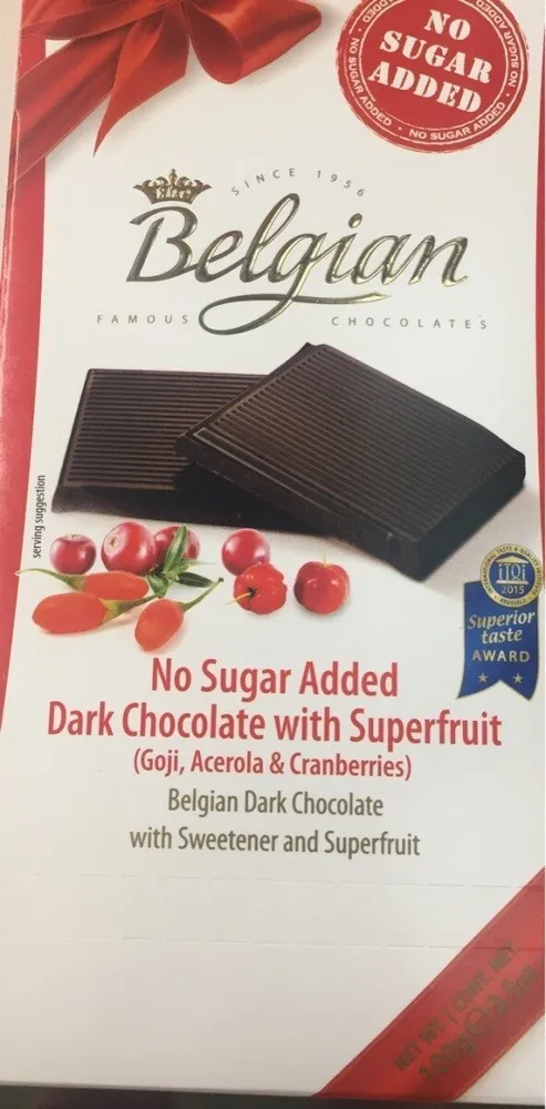 Dark chocolate with superfruit