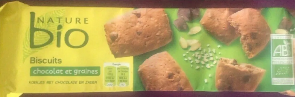 biscuits chocolat et graines BIO