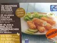 10 fishsticks de colin d'Alaska