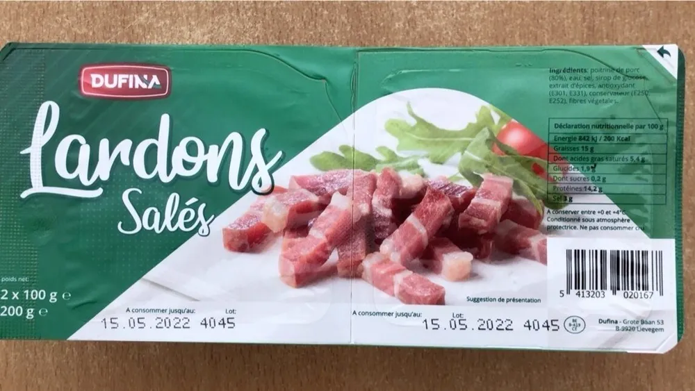 lardons salé