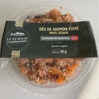 Dés de saumon fumé pavot sesame