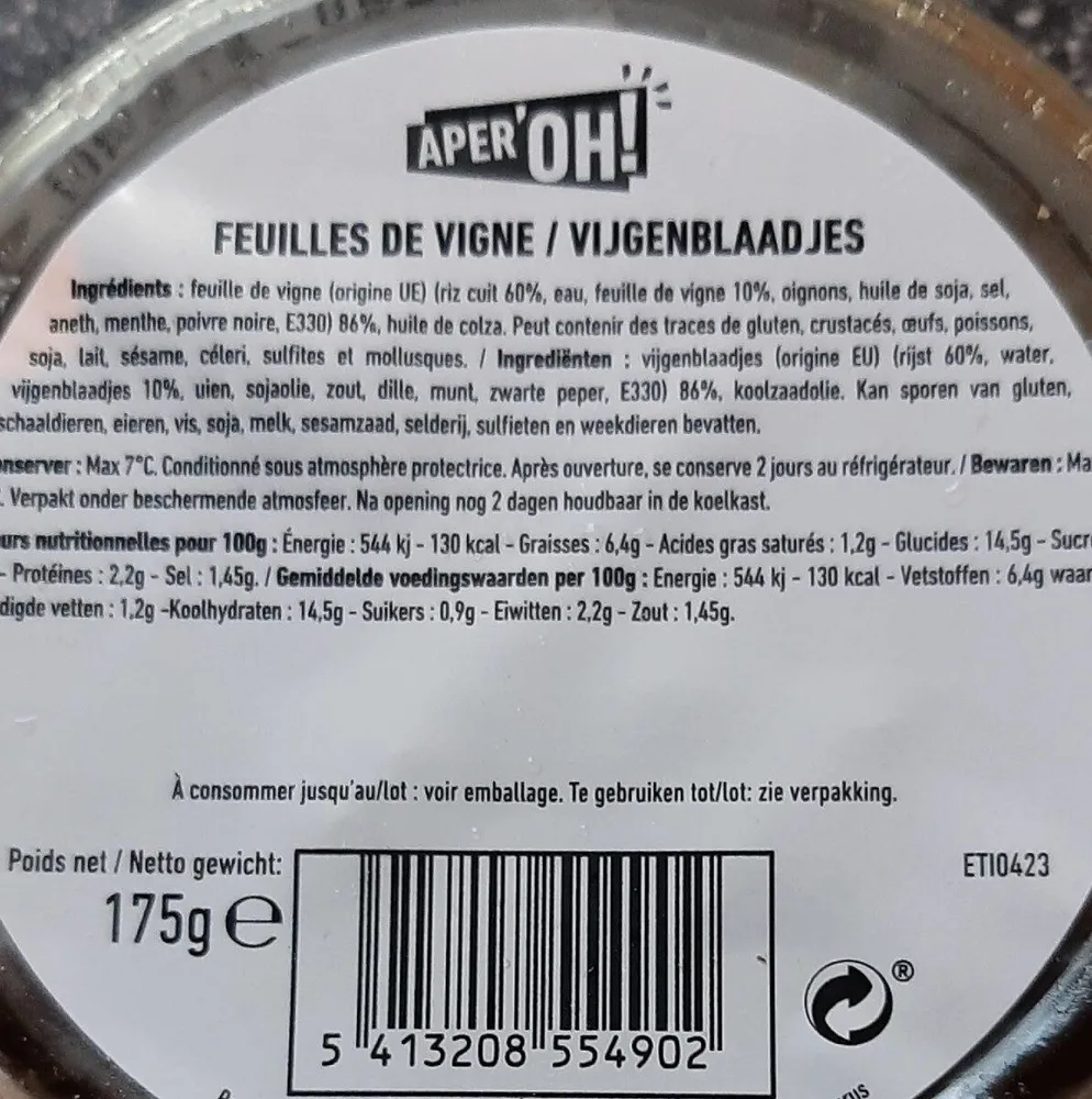 Feuilles de vigne