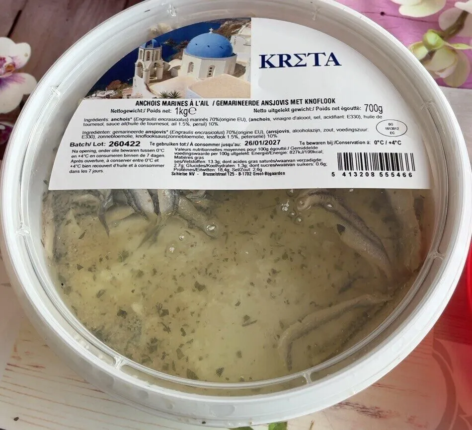 Anchois mariné a l’ail