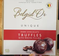 Dark truffles with mocha filling