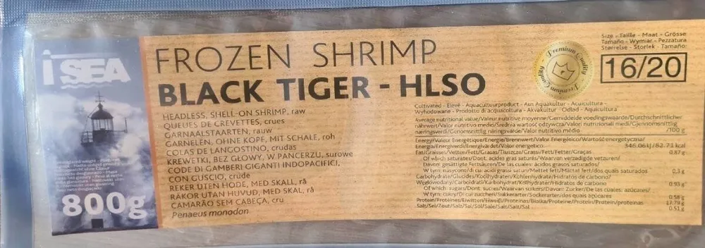 Frozen Shrimps Black Tiger - HLSO