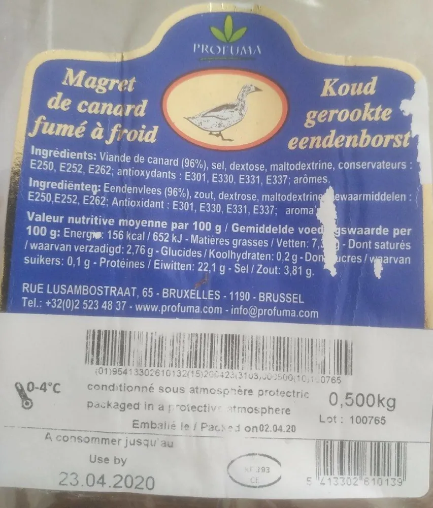 Magret de canard fumé à froid