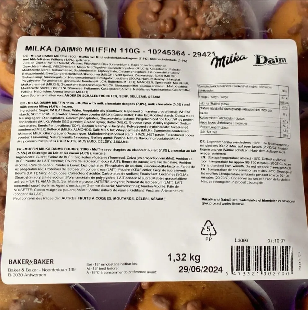 Muffin milka daim