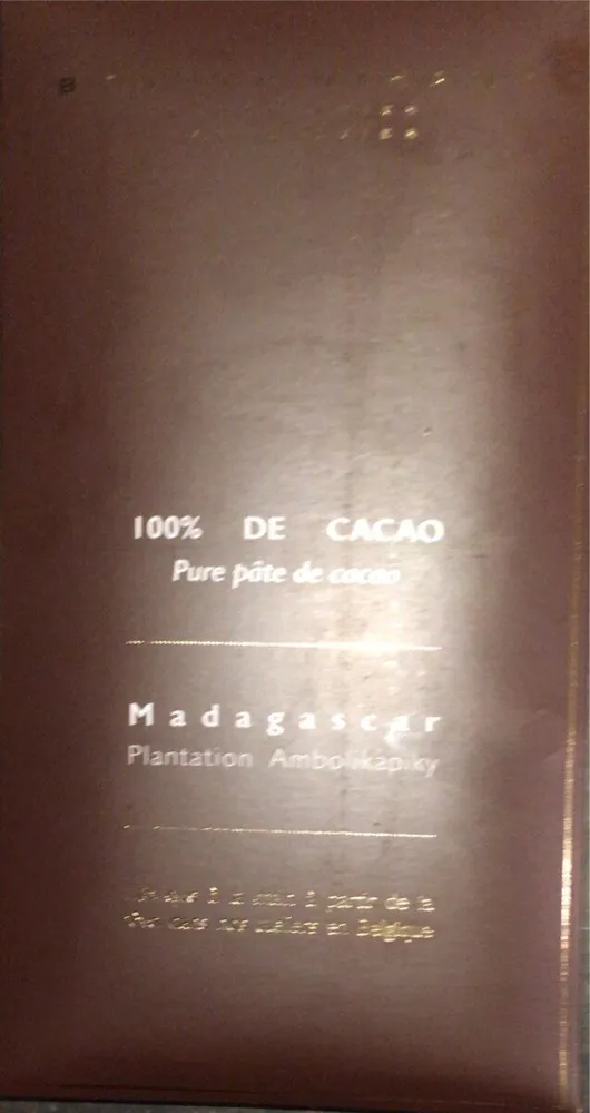 100% Pure pâte de cacao Ambolikapiky