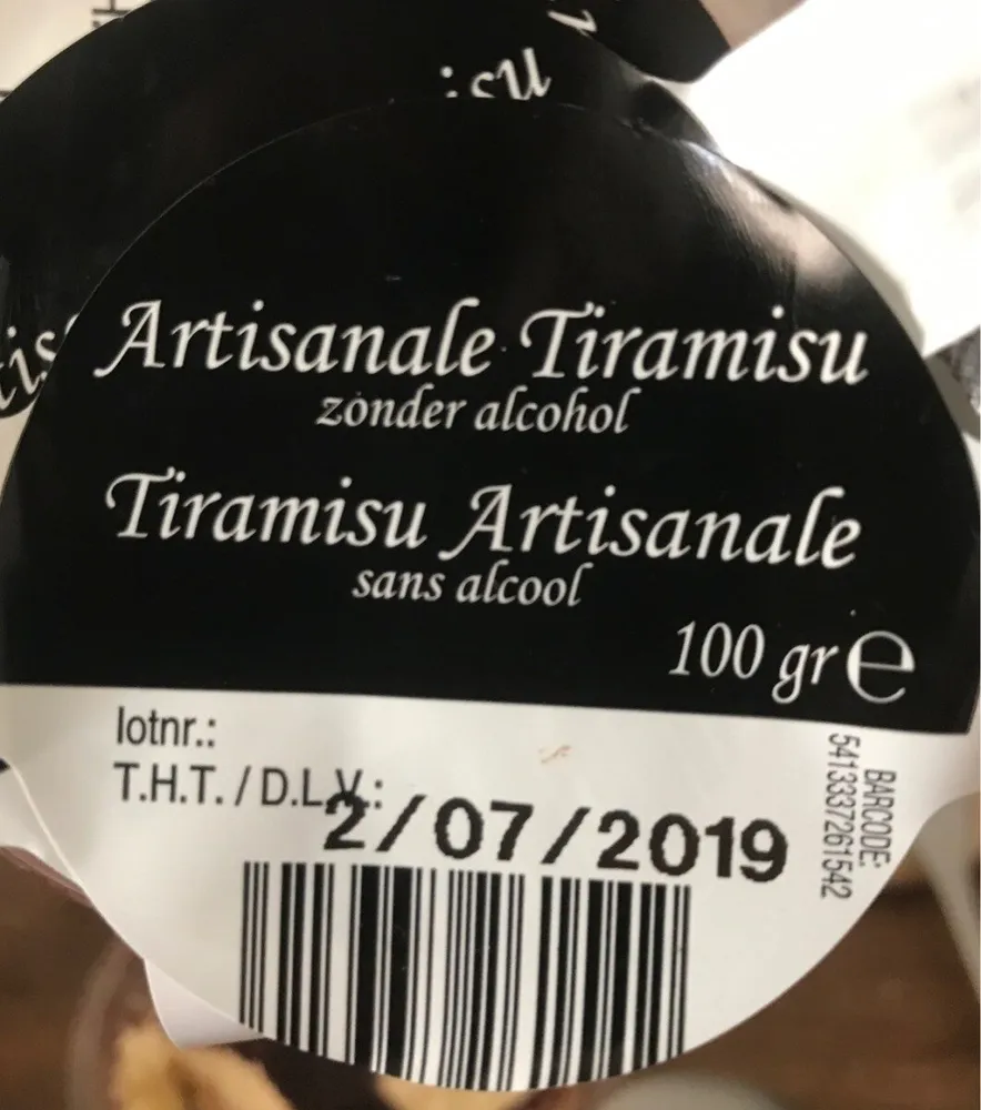 Tiramisu artisanal sans alcool