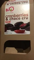 Cranberries et choco cru